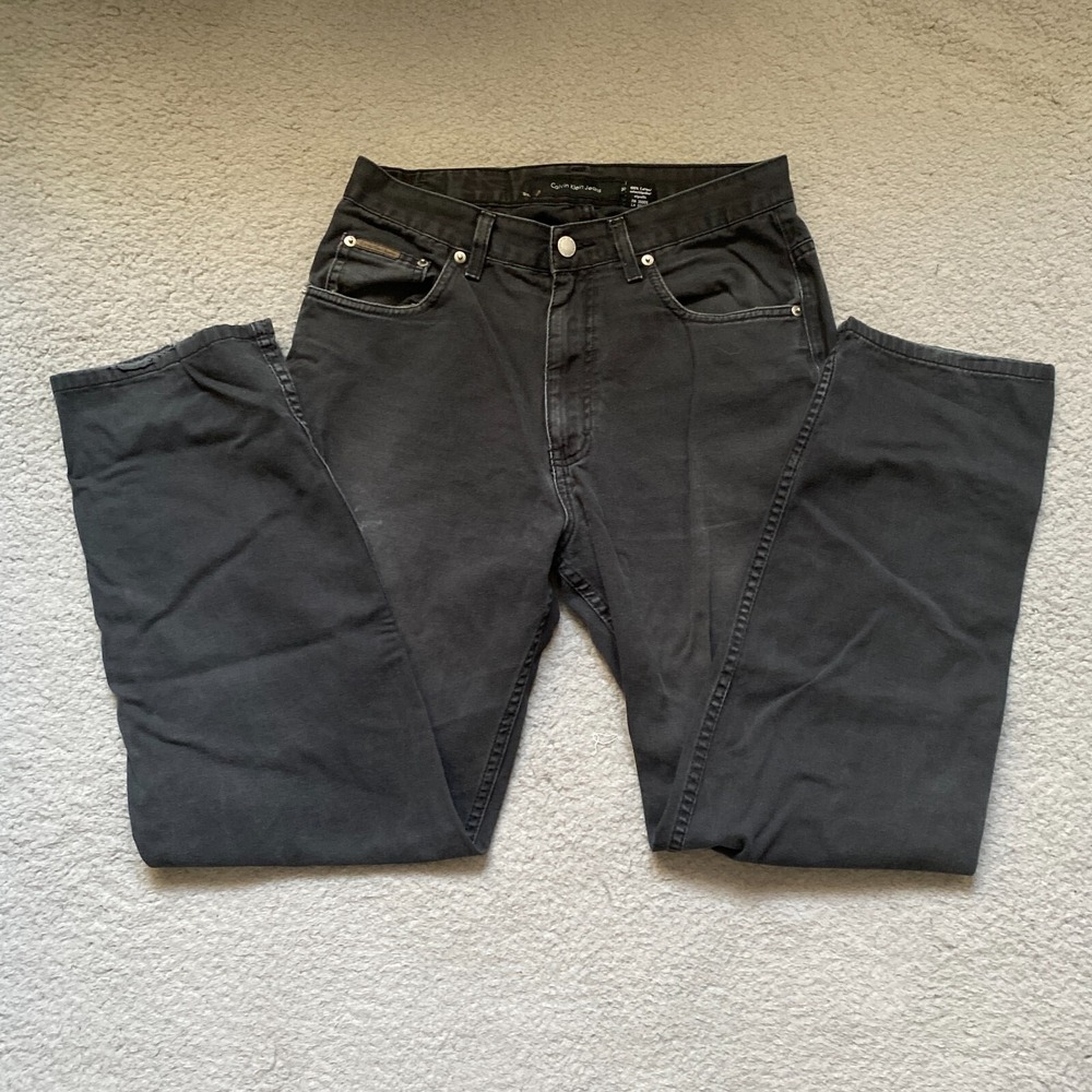 Calvin Klein‎ Jeans Denim Black Men's Size 30 Mens Adult Pocket Button Zipper